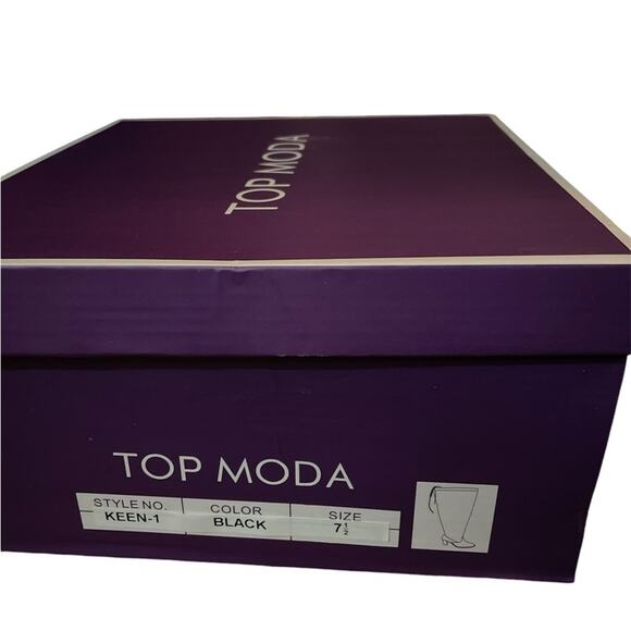 Luxe Black Vegan Suede lace up Over the Knee Boots size 7.5 New in Box - Picture 2 of 7